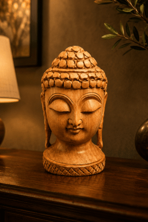wooden_Buddha_head_with_warm_ambiance